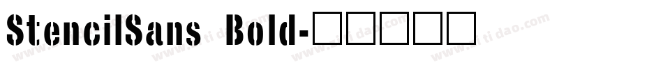 StencilSans Bold字体转换